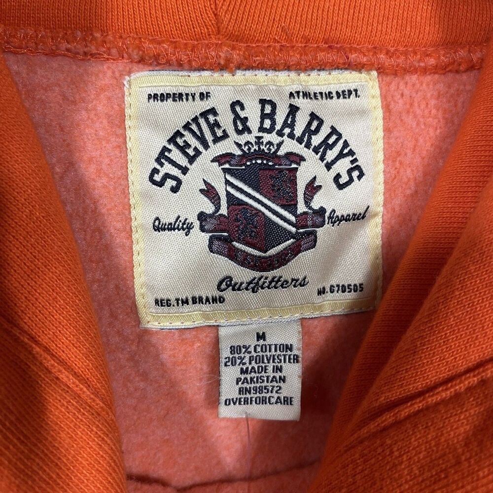 Vintage University of Maryland Terrapins Hoodie Men M Hooded Orange Steve Barry - Picture 5 of 10